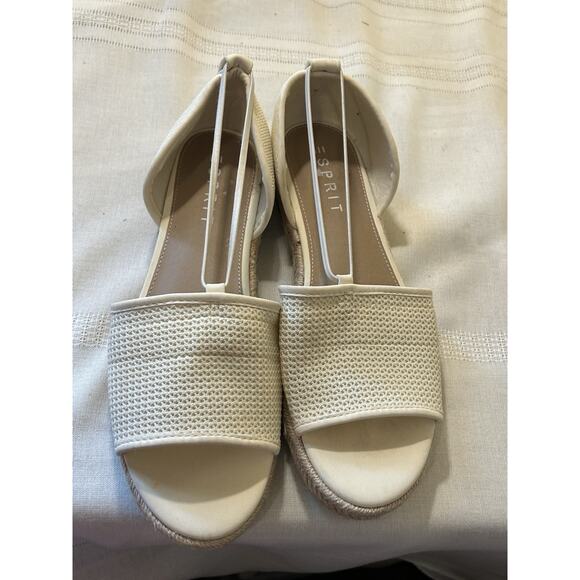 ESPRIT Ada Espadrilles Ivory New Size 10 11 10.5 Womens Strap Sandals Dressy - Picture 4 of 5